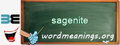WordMeaning blackboard for sagenite